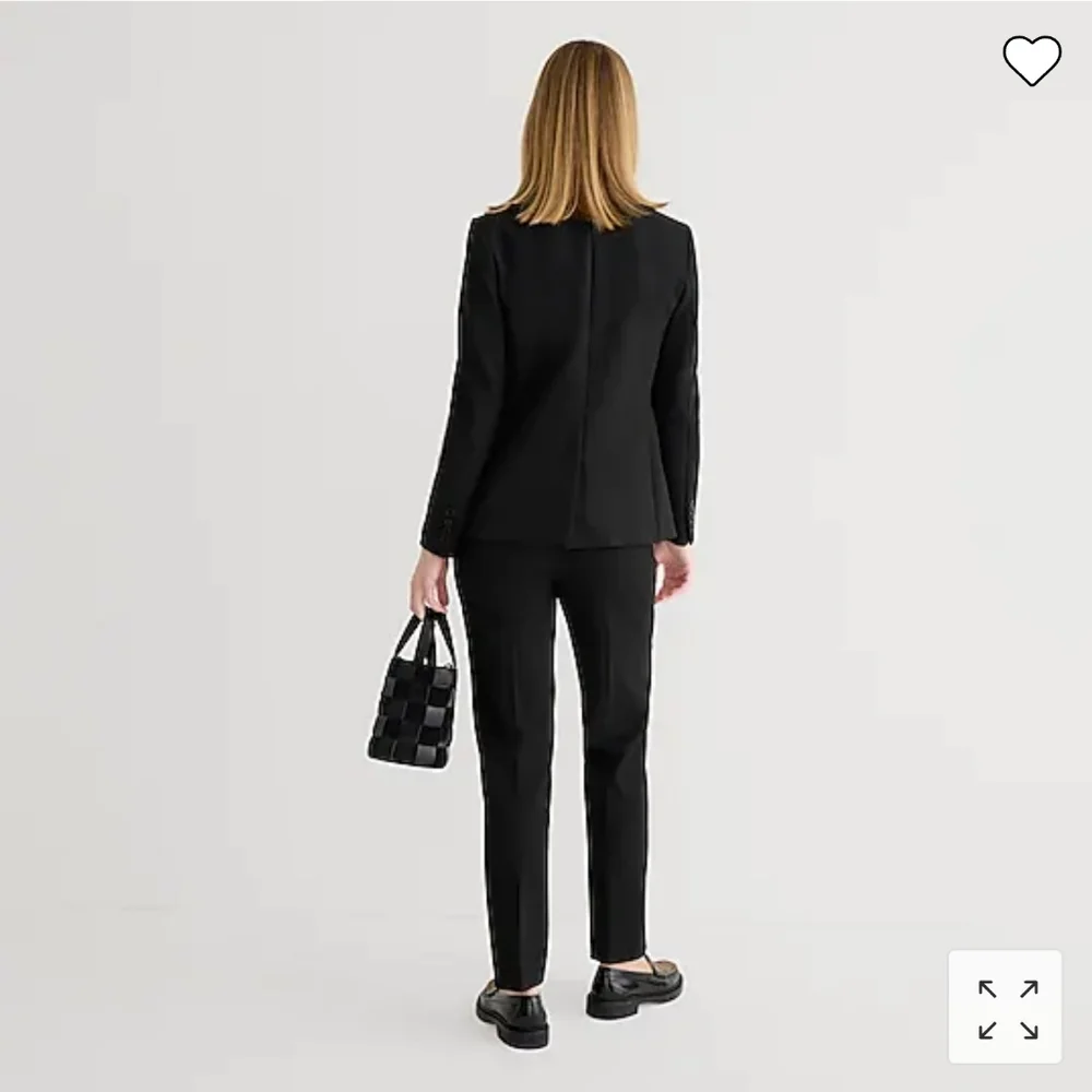 NWT!J.Crew $119 Kate Black Straight Leg Four Season Stretch Plus Sized Pants 14